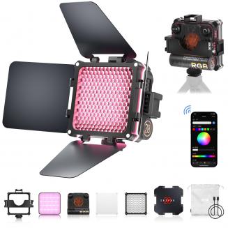 ZHIYUN FIVERAY M20C Combo RGB Video Light, 20W Portable Camera Light, HSI Mode, TLCI 96+, Temperature 2500K-10000K with 16 Light Effects