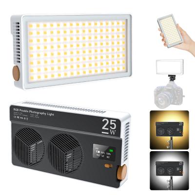 Kamera Vlogging Fotoğrafçılık için 360° Tam Renkli 2500K-900K ile RGB Video Işığı LED