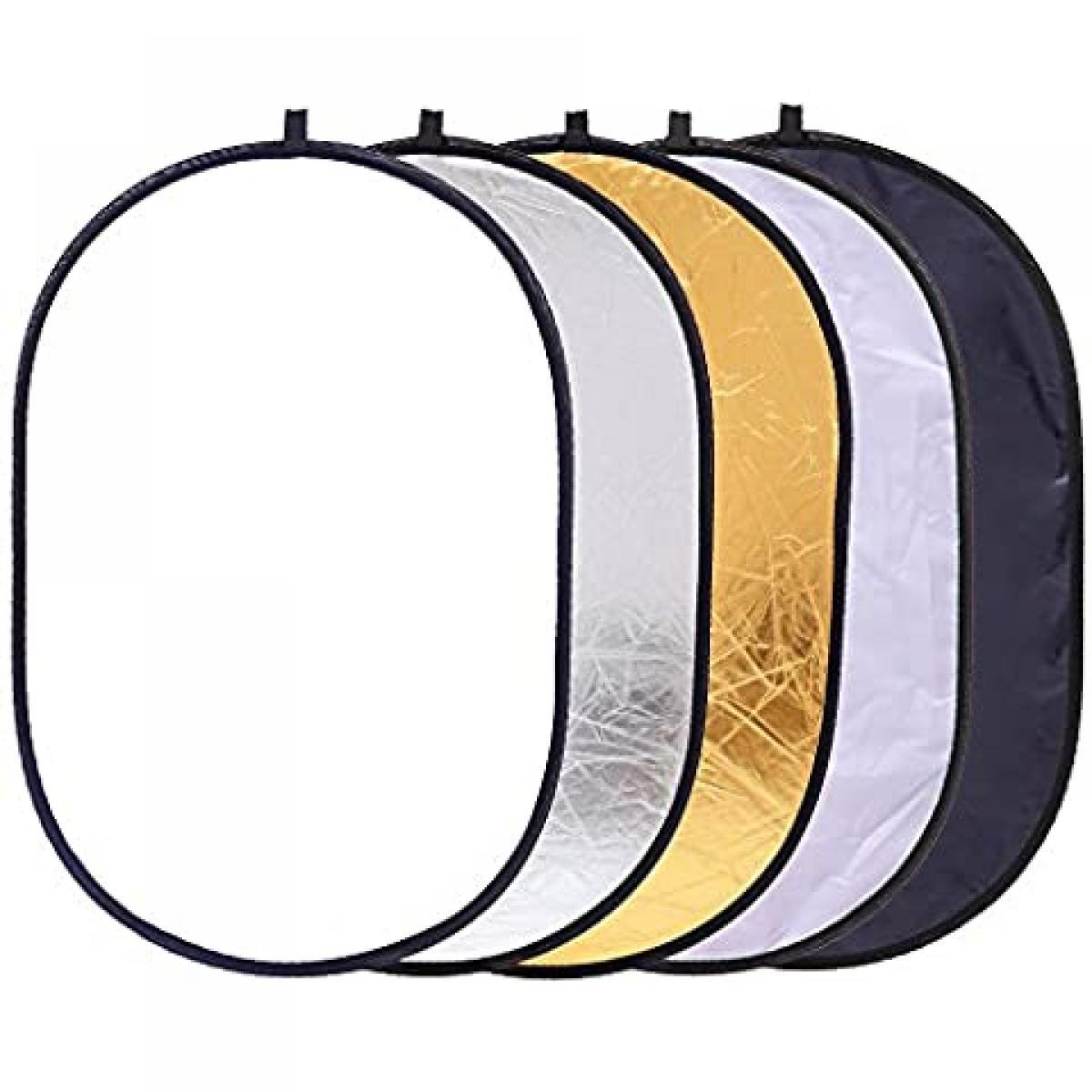 Oval Reflektor Tragbarer Faltbarer 5in1 Fotostudio Beleuchtung Außenbeleuchtung 