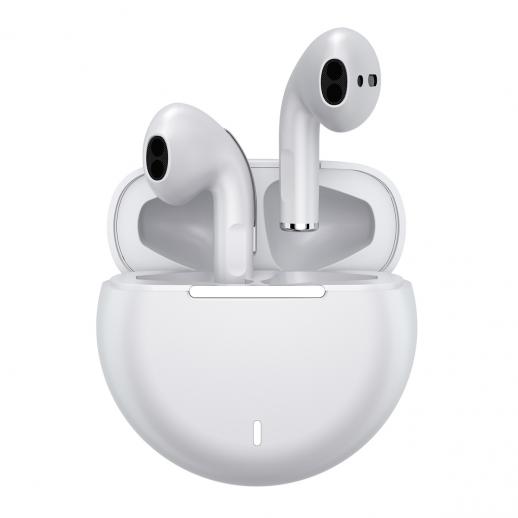 Słuchawki Bluetooth Pro8s Ture Bezprzewodowe słuchawki sportowe Słuchawki cykliczne 24H z etui ładującym typu C i mikrofonem, douszne słuchawki stereofoniczne białe