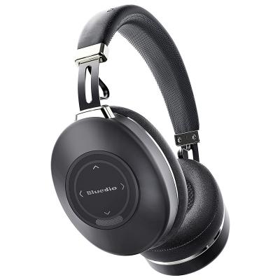 Bluedio H2 Active Noise Cancelling-hovedtelefoner Bluetooth-hovedtelefoner med Mic Slide Control Deep Hi-Fi Bass Trådløse hovedtelefoner Over-Ear, 40H spilletid, Rejse/arbejde, Sort