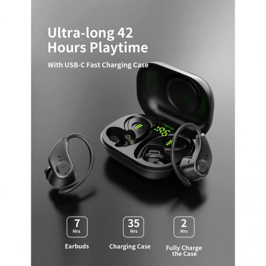Wireless Ohrhörer Bluetooth Headset 5.0 Sound Stereo-Kopfhörer mit Ladekoffer 