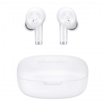 Bluedio Ei Bluetooth Kabellose Ohrhörer Kabellose Kopfhörer In-Ear-Kopfhörer mit Ladetasche, 40 Std. Spielzeit, Autokopfhörer mit integriertem Mikrofon, kabelloses Laden, für Sport/Arbeit, Weiß