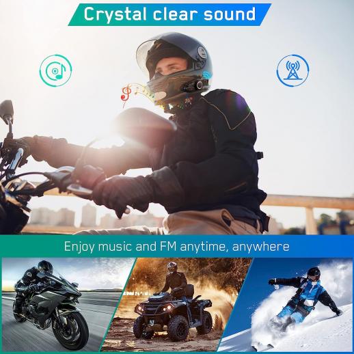 Oreillettes Bluetooth pour motos, appareil de communication pour