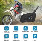 Auriculares Bluetooth para motocicletas, soporte para 6 jinetes 800m intercomunicación, sistema de comunicación de casco Bluetooth 5.1, con función de llamada sin manos y reducción de ruido, adecuado para esquí y escalada en motocicleta (1 instalación)