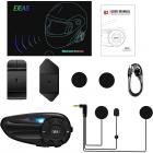 Walkie - talkie Bluetooth para casco de motocicleta, auriculares Bluetooth 5.1 para motocicleta, con efecto Estéreo y función de emparejamiento rápido, para que dos jinetes puedan hablar simultáneamente en el rango de 800m (1 instalación)