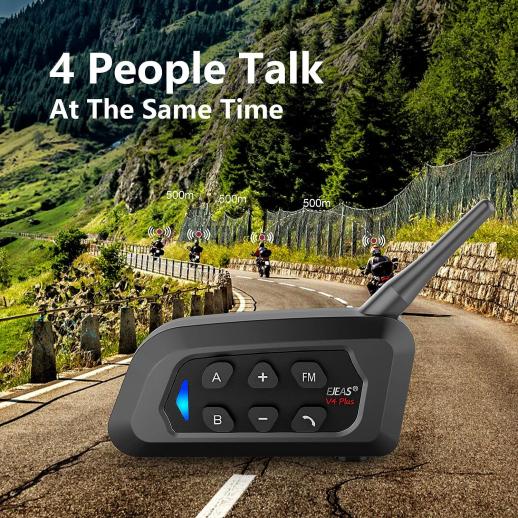 Casque de moto Bluetooth talkie - walkie, casque de moto Bluetooth 5.1 avec  réduction du bruit CVC