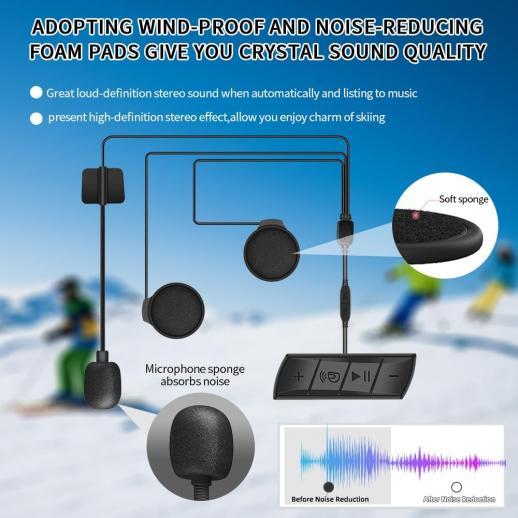 Acheter X7 Bluetooth 5.0 casque de moto casque sans fil suppression du  bruit casque IP65 étanche prend en charge les appels mains libres musique