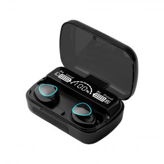 Bluetooth Earbuds TWS Wireless Earphones Waterproof In-ear Earbuds M10 Earphones 9D Stereo Sport Headsets with Microphone Charging Box Black,mini earbud