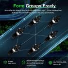 EJEAS Q8 خوذة دراجة نارية بلوتوث البيني ، شبكة جديدة 3.0 مجموعة نظام الاتصال الداخلي ، يمكن أن ستة متسابقين في وقت واحد ، وتبادل الموسيقى ، قناة التبديل ( حزمة 1 )