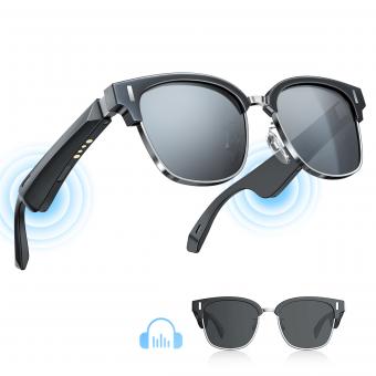 Bluetooth Sonnenbrille mit Lautsprecher Polarisierte Linse UV400 Schutz 6H Batterie