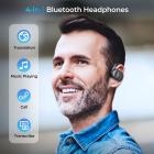 AI Translator Earphones Real Time 150 Languages & Accents Translation Headphones 4-in-1 Wireless Bluetooth Translator Earpieces 0.5S Speed 98% Accuracy Kentfaith
