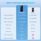 Language Translator Device No WiFi Needed Upgraded ChatGPT AI Translator Instant Voice Translator with 144 Languages 5 inch Touchscreen Kentfaith