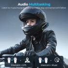 Motorsykkelhjelm headset, 2 ryttere Bluetooth intercom, ubegrenset gruppe APP intercom, Bluetooth 5.4, universell paring lyd multitasking, 2 pakk, Kentfaith