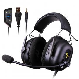 Over Ear-hovedtelefoner 7.1 Surround Sound Gaming Headset Fungerer med pc, PS4 PRO, Xbox One S, mobiltelefon SOMIC Aktiv støjreduktion med Mic HI-FI USB Jack-spilhøretelefoner