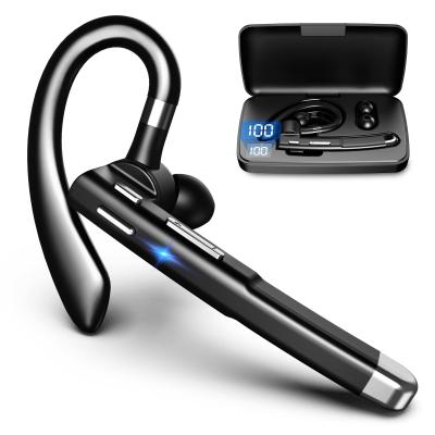 Cuffie Bluetooth per cellulari Cuffie Bluetooth V5.1 con custodia di ricarica Cuffie a orecchio singolo vivavoce con microfono a cancellazione di rumore CVC8.0 per ufficio/guida compatibile con Android/iPhone/laptop