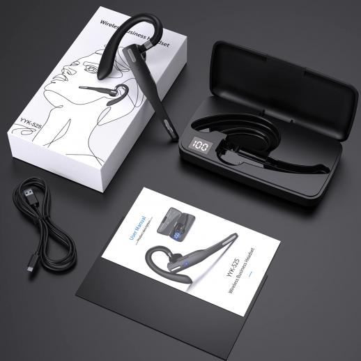 Casque Bluetooth pour téléphone portable Casque sans fil avec microphone  Casque Bluetooth 5.1 Casque mains libres CVC8.0 Compatible avec iPhone  Android Business Office Driving avec étui de chargement - K&F Concept