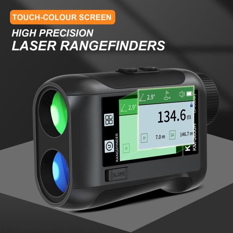 Golf rangefinders for measuring distances on golf courses.