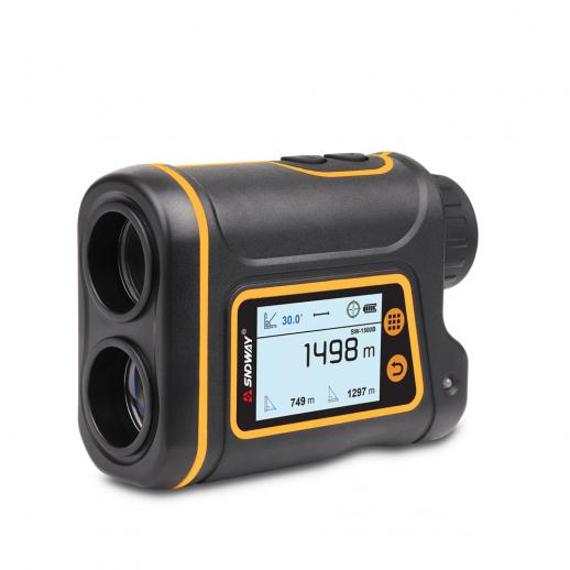 SNDWAY SW-800B golf rangefinder with LCD touch screen, supports height measurement, speed measurement, area measurement, color screen touch, automatic data storage, 800 meters measurement distance