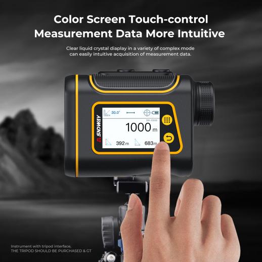 KM-C600H Télémètre de golf avec écran LCD couleur tactile, télémètre de  chasse laser rechargeable haute précision 600 m, grossissement 6x