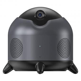 M316 Cabezal de cámara de seguimiento inteligente automático de 360 ​​°, soporte de cámara de disparo inteligente remoto, cabezal de música inteligente AI con altavoz, batería incorporada de 3600 mAh, sin aplicación, listo para usar, para vlog en vivo Neg