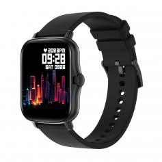 Y20 1,7" Full-Touchscreen-Smartwatch mit Herzfrequenz-Schlafüberwachung kompatibel mit Android iOS Schwarz