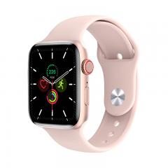Reloj inteligente W26 + PRO con pantalla táctil completa de 1,75 "con frecuencia cardíaca compatible con Android iOS rosado
