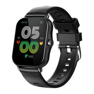 S38 vierkante scherm slimme horloge armband 1.69 inch scherm bluetooth sport armband ultradunne lichaam hartslag bloeddrukmeter stap zwart