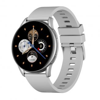 KW16 1.32-inch smartwatch met rond scherm ondersteunt hartslagmeting, stappenteller, bloeddruk, bloedzuurstof, IP68 waterdicht, grijs