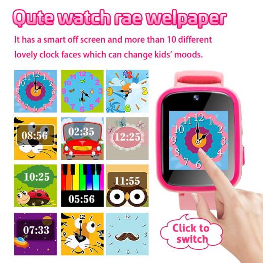 Relógio inteligente infantil Y90 Brinquedos de 3 a 8 anos para meninas de 3  a 8