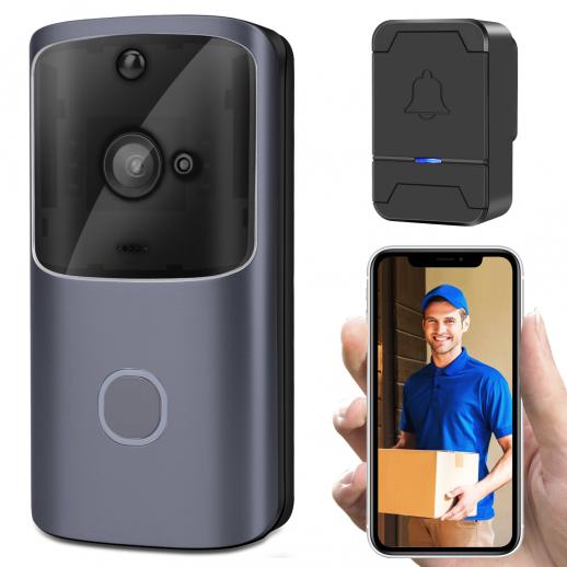 M10S mini WiFi Smart Video Doorbell Camera,720P HD Wireless Remote Home Security Doorbell black