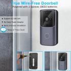 M10S mini WiFi Smart Video Doorbell Camera,720P HD Wireless Remote Home Security Doorbell black
