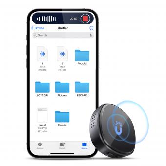 Aufnahmegerät, Mini Abhörgeräte,magnetisch 128 GB, 1600 Stunden Kapazität, Geräuschunterdrückung