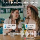 Mini Voice Recorder, Stemmeaktivert & Magnetisk, 128GB 1600 Timer Kapasitet, Støyreduserende, 2 Pakker, Kentfaith