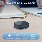 Mini Voice Recorder, Stemmeaktivert & Magnetisk, 128GB 1600 Timer Kapasitet, Støyreduserende, 2 Pakker, Kentfaith