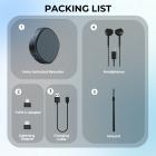 Mini Voice Recorder, Stemmeaktivert & Magnetisk, 128GB 1600 Timer Kapasitet, Støyreduserende, 2 Pakker, Kentfaith