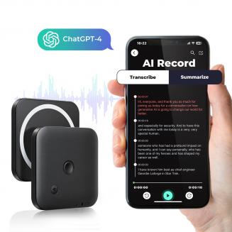 Mini AI Voice Recorder Record Call Voice-to-Text Summarize Magnetic 64G