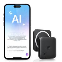 Mini AI Enregistreur vocal d'appel audio voix vers texte résumé magnétique 64g, Kentfaith 