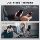 128GB Gravador de Voz Digital Ativado por Voz, Transcrição de IA Resumir Tradução Redução de Ruído, Kentfaith