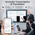 128GB Gravador de Voz Digital Ativado por Voz, Transcrição de IA Resumir Tradução Redução de Ruído, Kentfaith