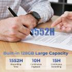 128GB Dyktafon Głosowy z Funkcją Odtwarzania, Redukcja Szumów DSP do Wykładów, Spotkań, Wywiadów, Kentfaith
