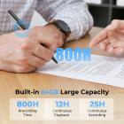 64GB Digital Voice Recorder 800 Hours Voice Activated Recorder with 1536Kbps High Sensitivity, AGC Noise Reduction Pen Recorder with Type-C Port for Lecture Meeting Interview, Kentfaith