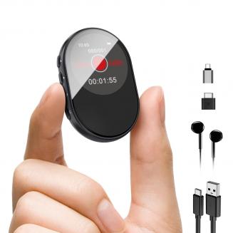 128G MIni Voice Recorder with Ultra-long 1600H Recording, Voice-Activated & DSP Noise Reduction, Conference/Lecture/Classroom Learning, Keychain Portable Gifts, Kentfaith