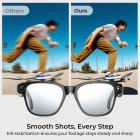Occhiali da sole con fotocamera da 8MP Sony per POV 1080P, foto da 13MP, trasferimento WiFi, 10H musica/chiamate, traduzione in 26 lingue, Kentfaith