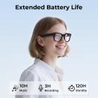 Occhiali Intelligenti con Fotocamera, Fotocamera Sony da 8MP per POV 1080P, Foto da 13MP, Stabilizzazione EIS, Trasferimento WiFi, Memoria da 32GB, Autonomia di 10H, Kentfaith