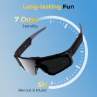 Occhiali da sole con registrazione video 1200P 30FPS, foto 36MP, stabilizzazione dell'immagine a 6 assi, protezione UV 400, audio open-ear, per ciclismo, escursionismo, pesca, Kentfaith