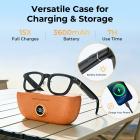 Smartbriller med kamera, ta opp 1200P videoer i POV, 30MP bilder, med 8MP Sony-kamera, 3600mAh ladeetui med skjerm, EIS-stabilisering, fotokrome linser, Kentfaith