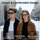 Smartbriller med kamera, ta opp 1200P videoer i POV, 30MP bilder, med 8MP Sony-kamera, 3600mAh ladeetui med skjerm, EIS-stabilisering, fotokrome linser, Kentfaith