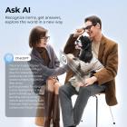 Smartbriller med kamera, 8MP Sony-kamera for 1080P POV, 4 fargetoner for innendørs og utendørs bruk, EIS-stabilisering, WiFi-overføring, 32GB lagring, 10 timers spilltid, Kentfaith