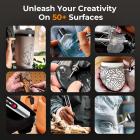 Draadloze graveerpen met 3 snelheden, 57-in-1 set met 30 bits, 16 sjablonen, 6 slijpstenen, 3 snijwielen, voor stenen, hout, glas, etc. Kentfaith